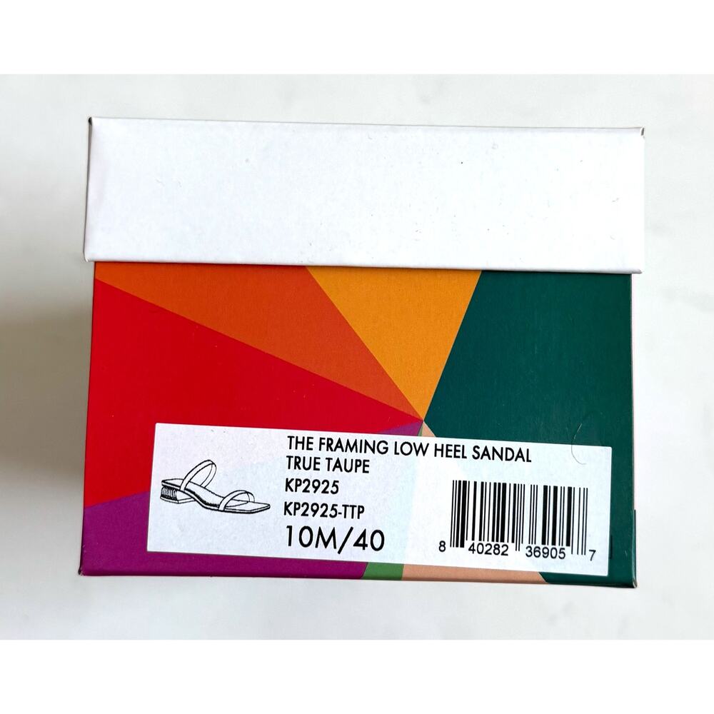 Katy Perry Low Heel Gold Sandal Tan Taupe Size 10 NEW - Picture 8 of 8